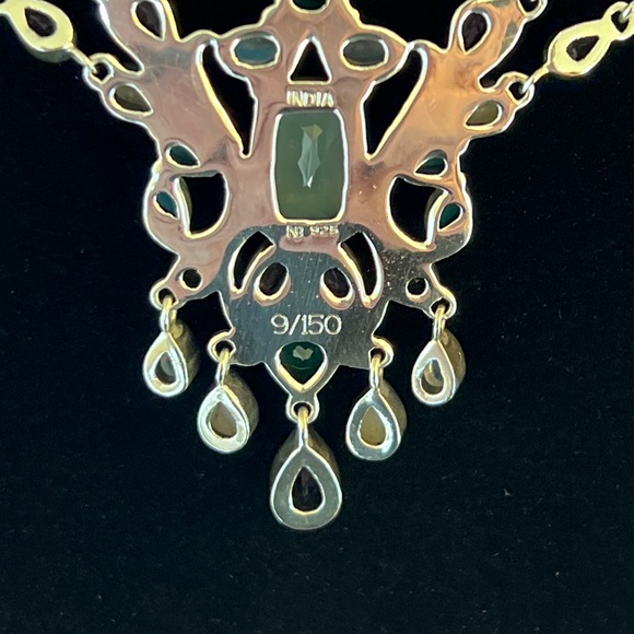 🦋🌹VINTAGE NICKY BUTLER LIMITED EDITION 925 Sterling Silver Prehnite Necklace - Picture 9 of 13